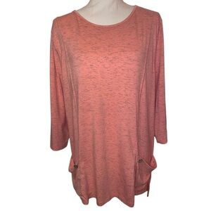 Seven Forty Two “Kinsey” Tunic in Coral & Gray Size Large